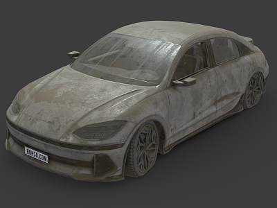 Scrapped car abandoned car broken car broken car broken car old car broken car low face number low model simple model game sub-era film and television level super realistic 3d model