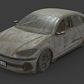 Scrapped car abandoned car broken car broken car broken car old car broken car low face number low model simple model game sub-era film and television level super realistic 3d model