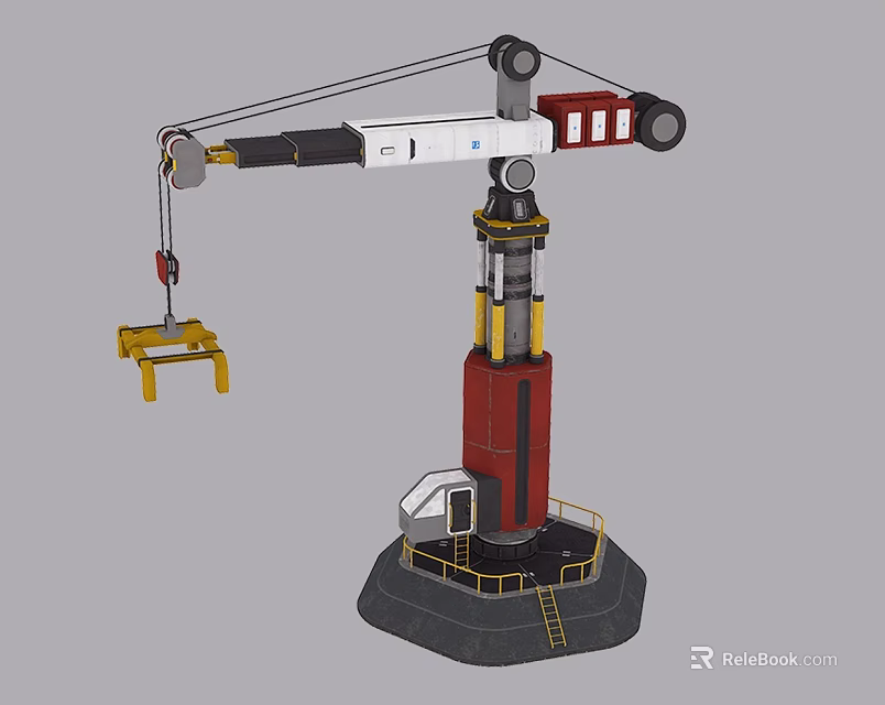 Smart Machine Industrial Robotic Arm With Lifting Tool And Column Structure For Cargo Handling 3d model 