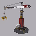 Smart Machine Industrial Robotic Arm With Lifting Tool And Column Structure For Cargo Handling 3d model
