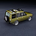 Green SUV Model With Roof Rack Silver Wheels And Front Grille Design