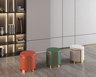 Light Luxury Stool 3d model