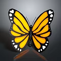 Butterfly Shaped Commercial Decorative LED Light With Orange Black White Wings For Retail Store