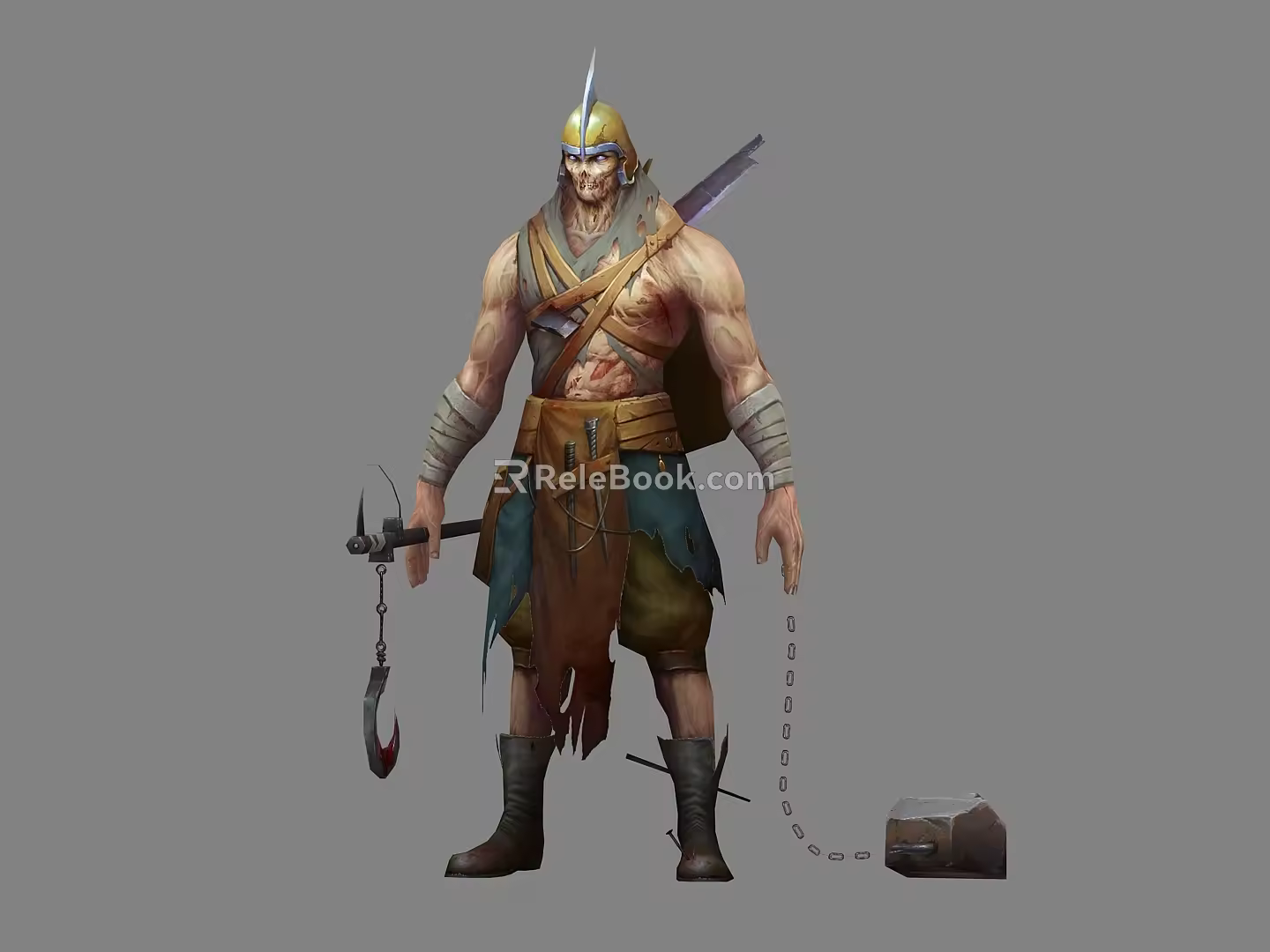Modern game character zombie 3d model