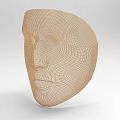 Modern Minimalist Face Shaped Mesh Design Decorative Ornament Set For Home Decor
