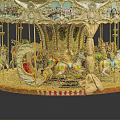 European-style carousel children's playground children's playground 3d model