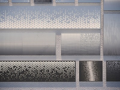 Gradient Perforated Panel 3d model