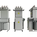 Industrial Power Transformers With Three Phase Design And Different Models 3d model