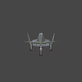 Advanced Gray Stealth Fighter Jet Military Weapon With Aerodynamic Design And Cockpit
