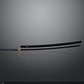 Traditional Japanese Katana Weapon With Scabbard Sharp Blade And Decorative Handle