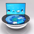 Commercial Equipment Interactive Table With Large Screen Map Display And Data Interface
