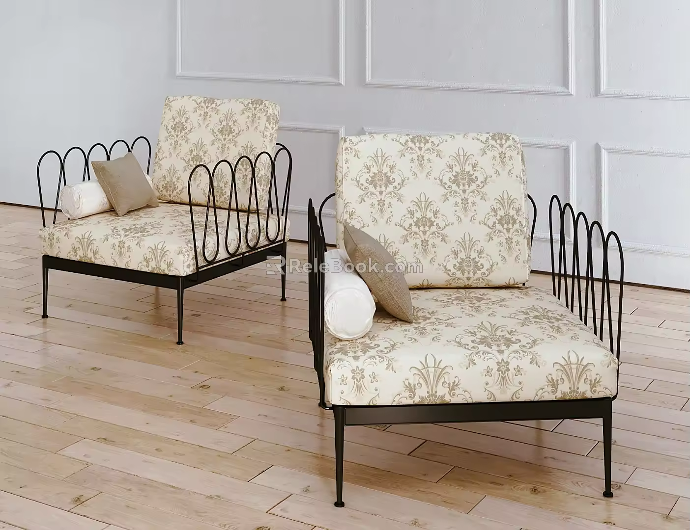 Modern Single Sofa Fabric Single Sofa 3d model