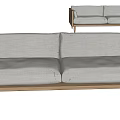modern double sofa fabric double sofa 3d model