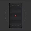 Portable Wireless Speaker With Deep Gray Body And Red Accents For Powerful Sound