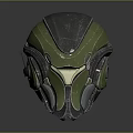Sci-Fi Helmet Alien Helmet High Tech Helmet Game Helmet 3d model