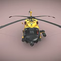 US Coast Guard Sikorsky MH-60T Jayhawk Rescue Helicopter with Cabin Interior Details
