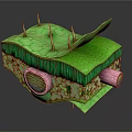 Detailed Plant Leaf Cross Section With Epidermis Projections Mesophyll Cells And Vessels