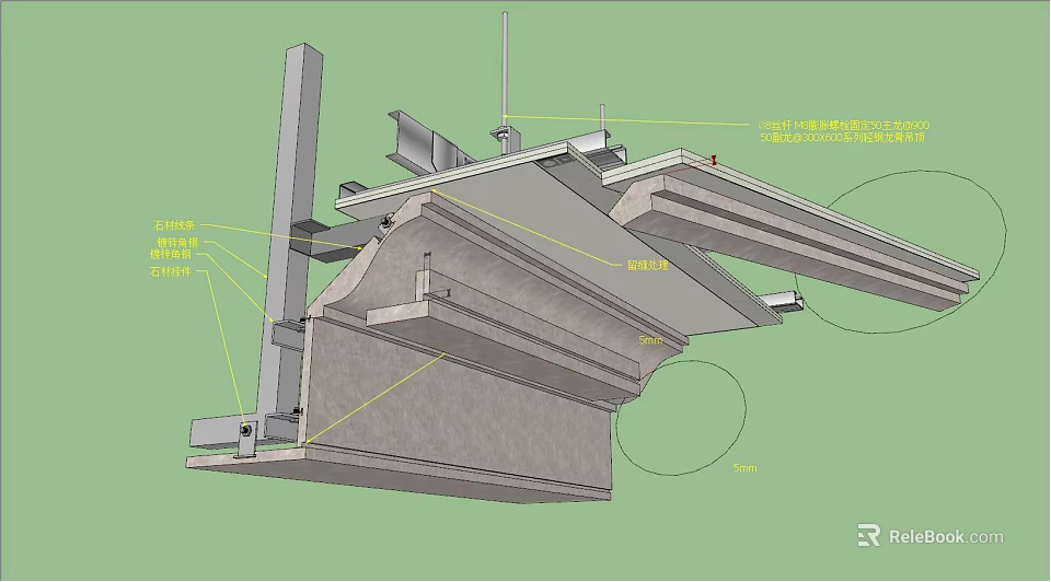 Hardware Tools for Structural Metal Connections with Brackets and Bolts 3d model 