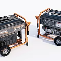 Industrial Equipment General GP5500 Generators With Wheels Orange Frames And Black Bodies