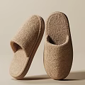 Soft Beige Cozy Fleece Slippers For Comfortable Indoor Home Wear