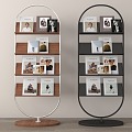 Modern Bookshelf Books Book Decorations 3d model