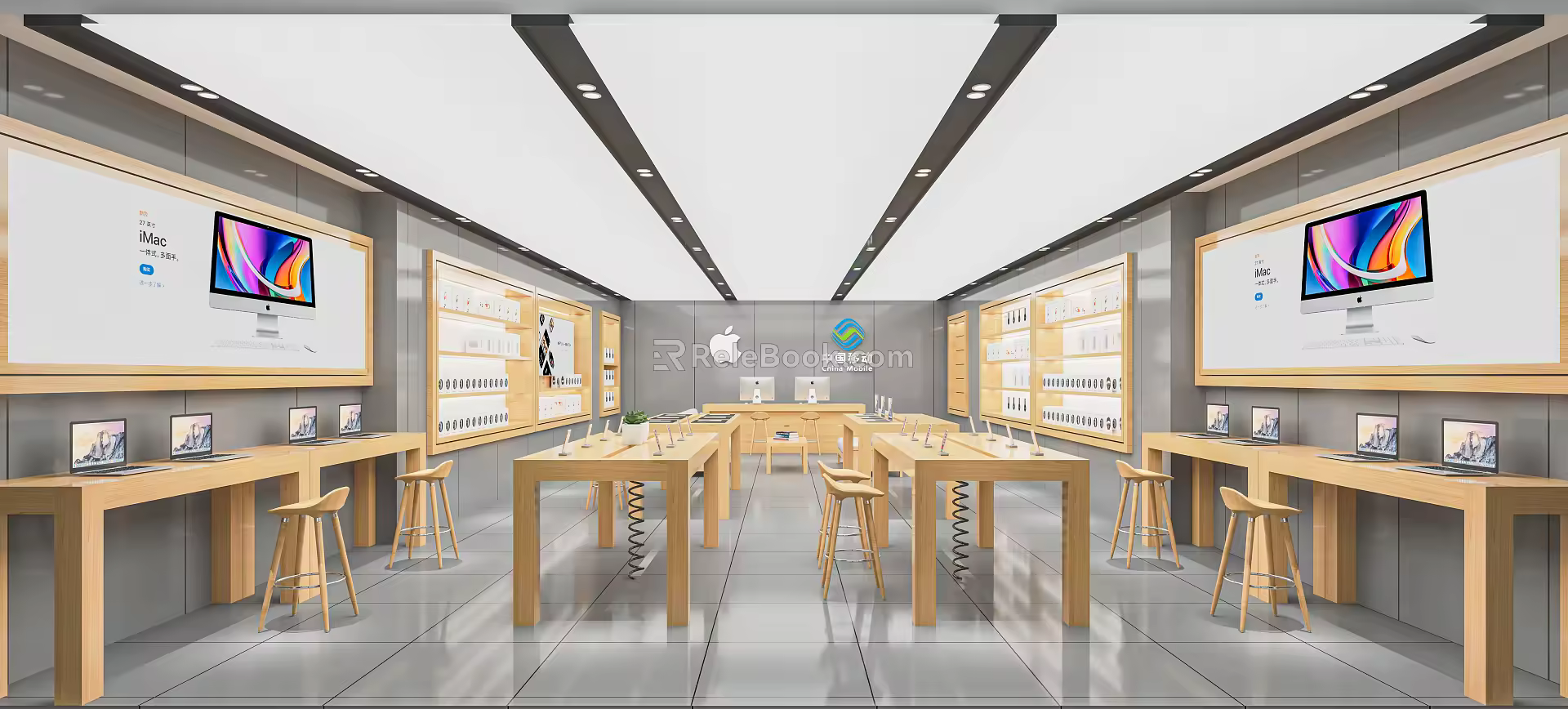 Modern Mobile Phone Store Apple Experience Store Digital Store Mobile Phone Accessories Store Display Cabinet Zhongdao Display Desk 3d model