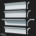 White Architectural Decorative Moldings With Classic Design And Smooth Surface Finish