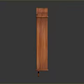 Mahogany Wooden Electronic Wall Clock with Round Dial Roman Numerals and Gold Pendulum