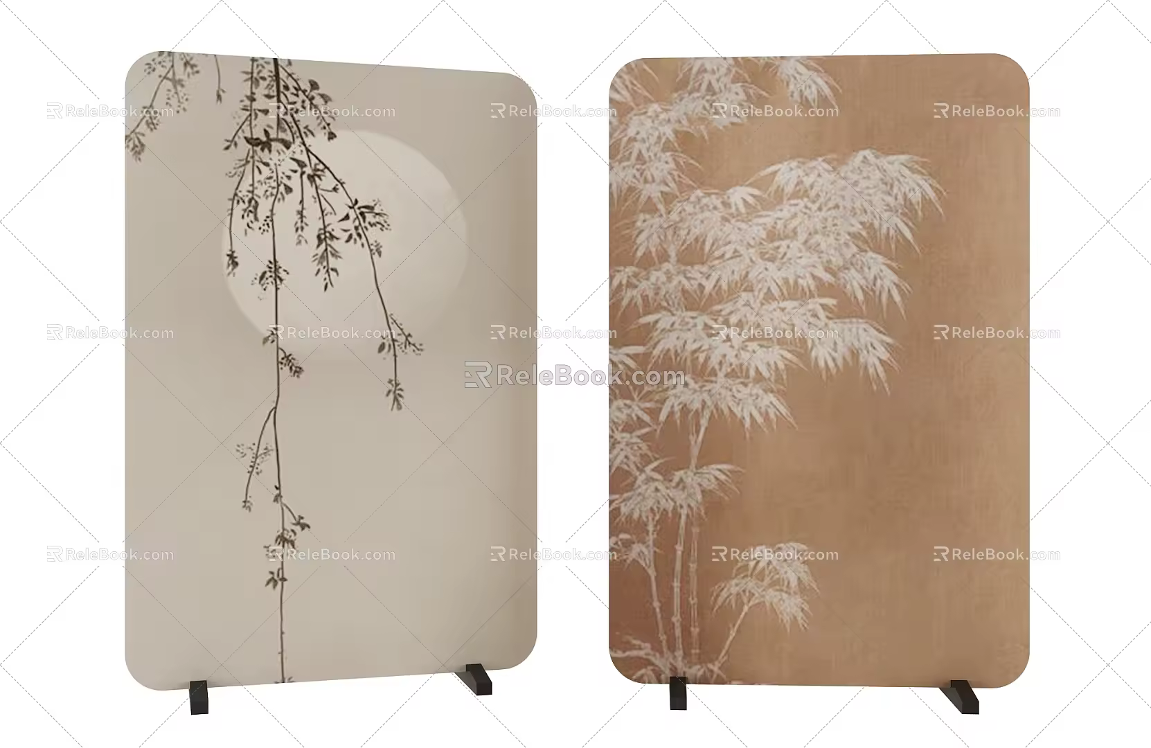 new chinese style screen 3d model