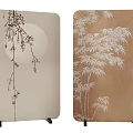 new chinese style screen 3d model