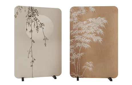new chinese style screen 3d model