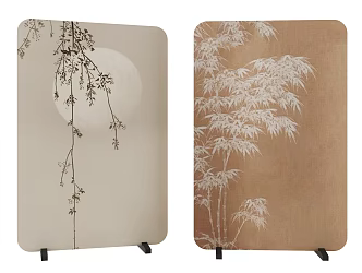 new chinese style screen 3d model