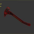 Durable Metal Head Axe with Green Handle and Orange Stripe on Dark Background