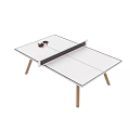 Foldable Ping Pong Table With Wooden Legs Paddles And Ball For Sports
