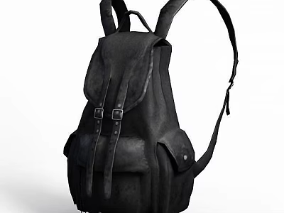 Tech Exhibition Hall Showcasing Smart Black Backpack With Innovative Design Features 3d model