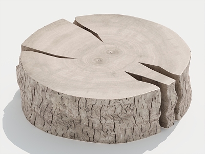 Quiet Tea Table Raw Wood Tea Table Broken Wood model