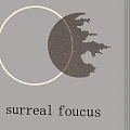Surreal Focus Artwork Featuring Glowing Ring Brown Abstract Shape And Black Striped Background
