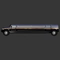 Dark Colored Hummer Limousine With Shiny Exterior And Long Body Design