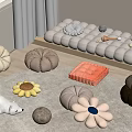 Cozy Indoor Decorative Plush Pillows With Various Shapes And Soft Colors