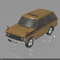 Yellow Classic Land Rover Model Car With Retro Design And Shiny Exterior