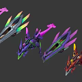 Colorful Mechanical Game Movie Characters With Various Colors And Unique Designs