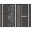 Modern Security Doors With Various Designs Different Colors And Marble Texture 3d model