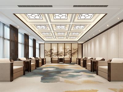 New Chinese Reception Room Reception Room 3d model