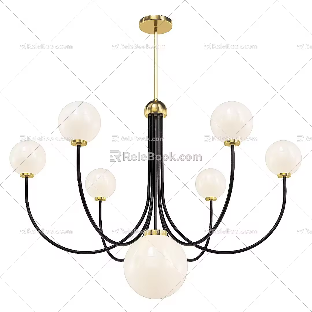 Modern Chandelier Mickey Cocoa Chandelier 3d model