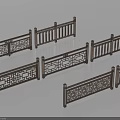 Traditional And Modern Metal Railings With Intricate Openwork Patterns And Simple Slats