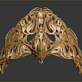 Golden Serpent Sculpture With Intricate Vine Like Winding Design And Hollow Texture