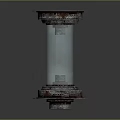 Tall Cosmic Space Structure With Circular Base Transparent Section And Top Platform Module