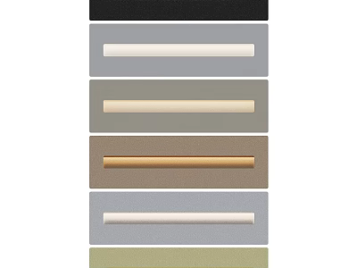 Assorted Colored Cabinet Bar Handles In Different Shades For Home Furniture 3d model