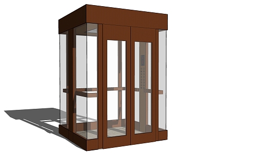 Modern Elevator Sightseeing Glass Elevator Combination Sightseeing Ladder 3d model