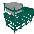 Green Mobile Industrial Equipment With Tilting Structure And Motorized Parts